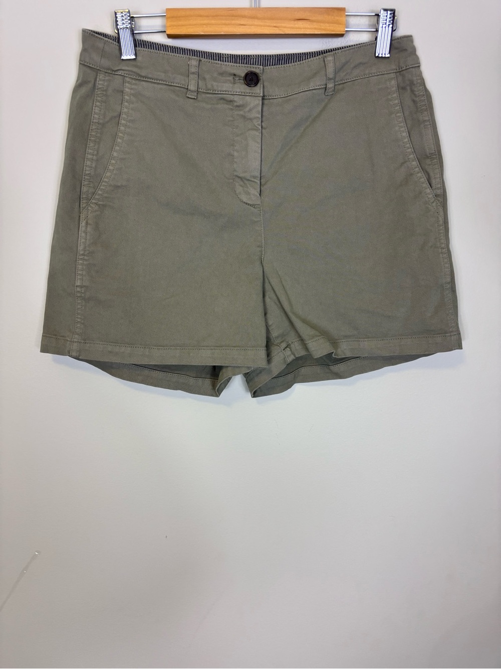 J. Crew High-Waist Olive Chino Shorts 4